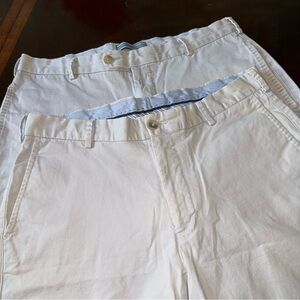 Lot of 2 - Peter Millar Men’s Size 33 Khaki & Stone Golf Shorts Preppy